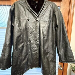 Venezia Classic Black Leather Jacket